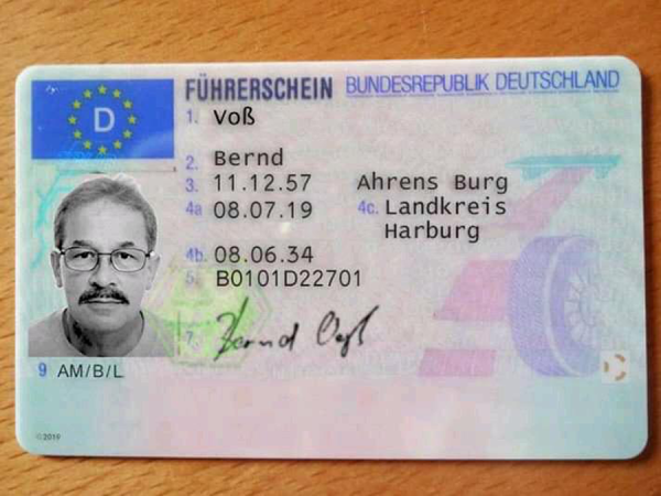GERMAN DRIVER’S LICENSE