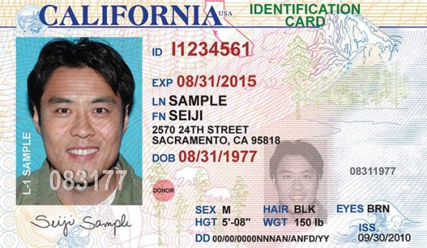 CALIFORNIA ID CARD