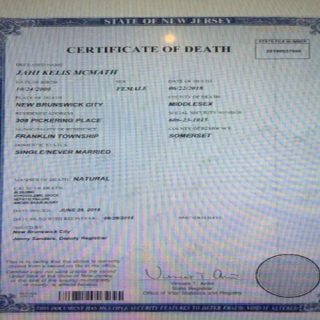 Death Certificate online