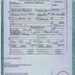 Marriage Certificate