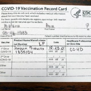 COVID-19 vaccination card